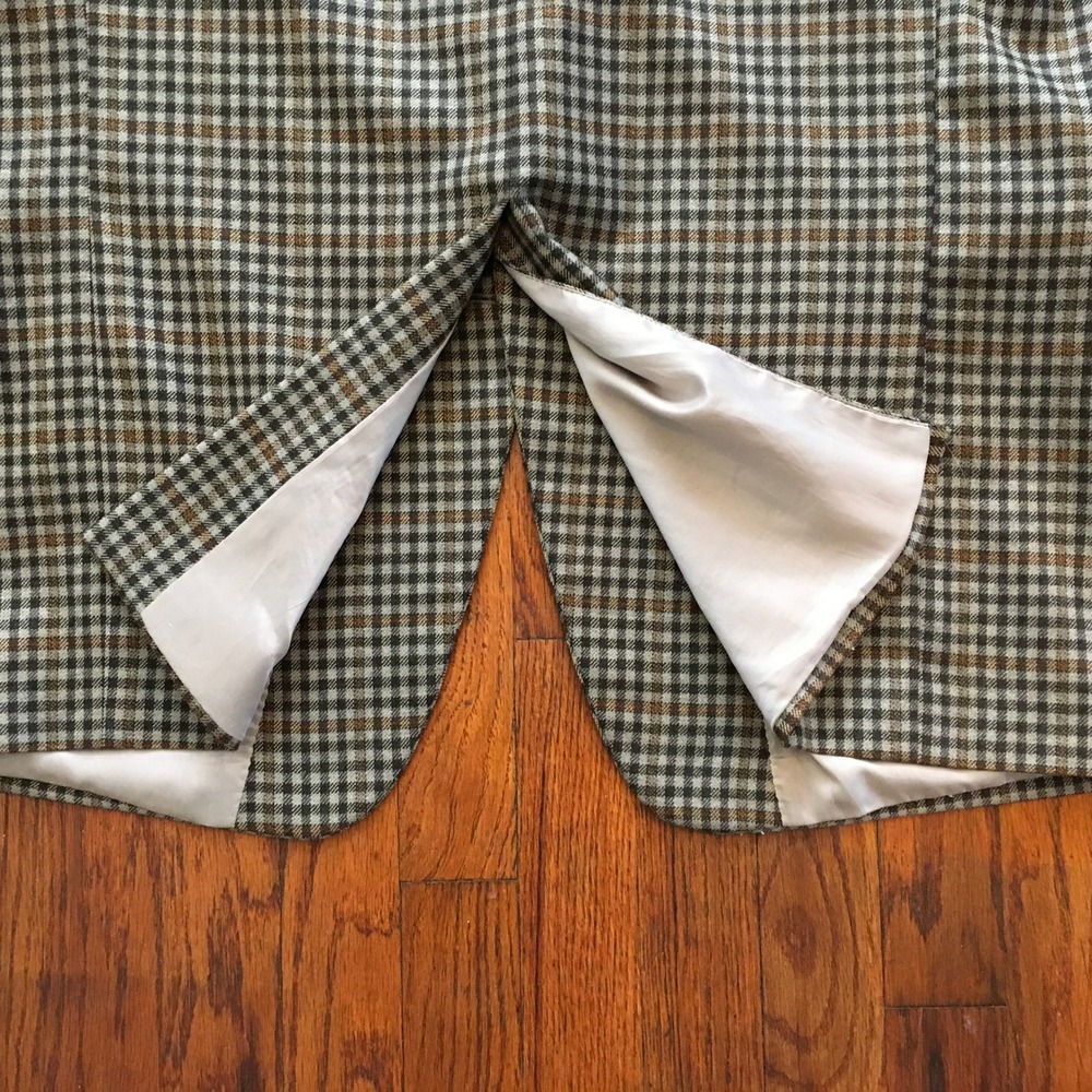 Hart Schaffner Marx Men's Blazer 46L Loro Piana Cashmere Plaid Checked USA Made - Picture 14 of 14